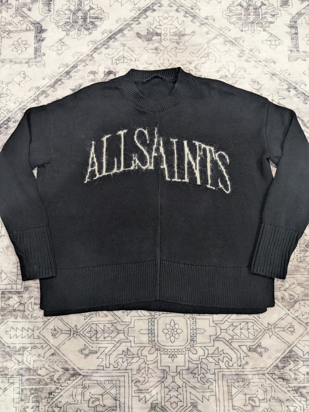 Allsaints Split logo pullover Womens XS